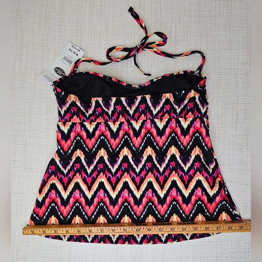 NWT Women's Catalina Red/Black Tankini Halter Top Size M - Picture 5 of 10